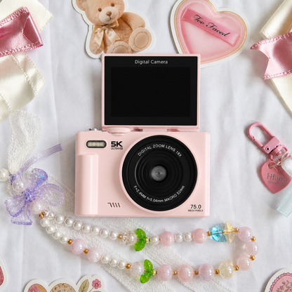 5K 75MP Flip Screen Digital Camera